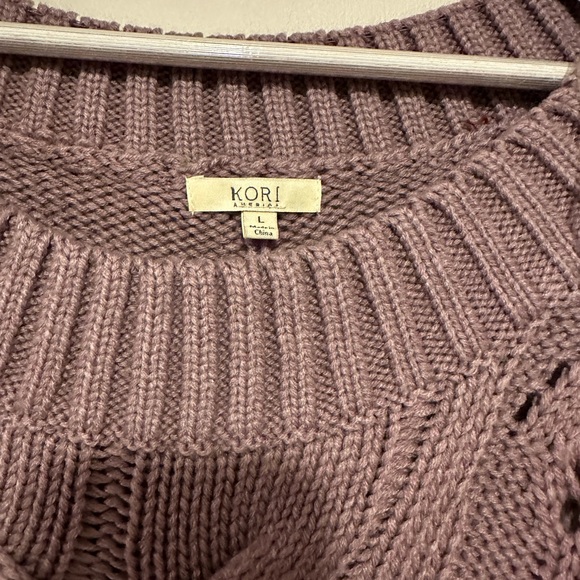 Mauve Sweater with Balloon Sleeves Size L - Picture 4 of 4